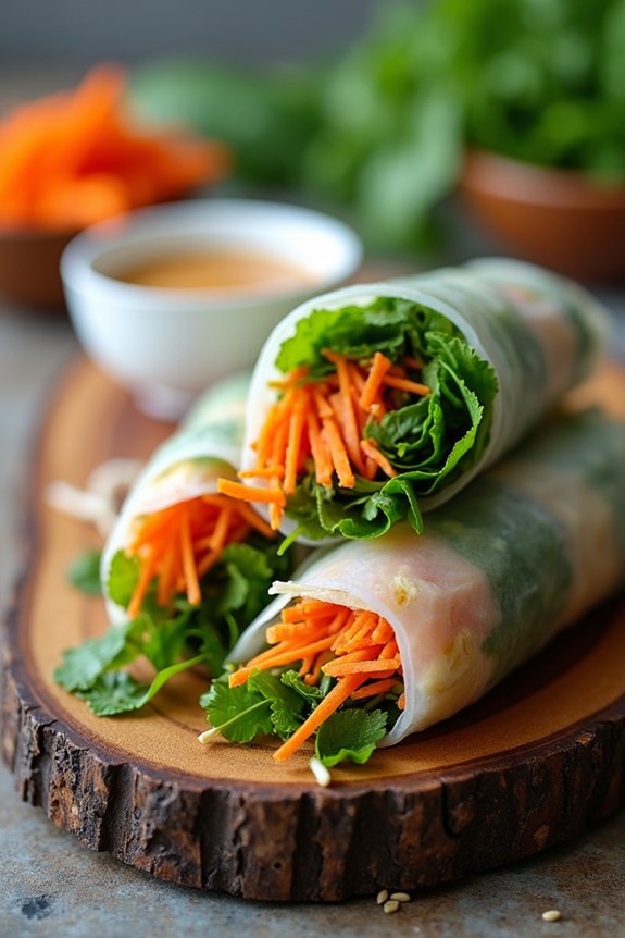 fresh herb tofu rolls