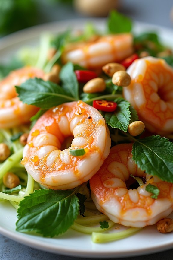 fresh shrimp papaya salad
