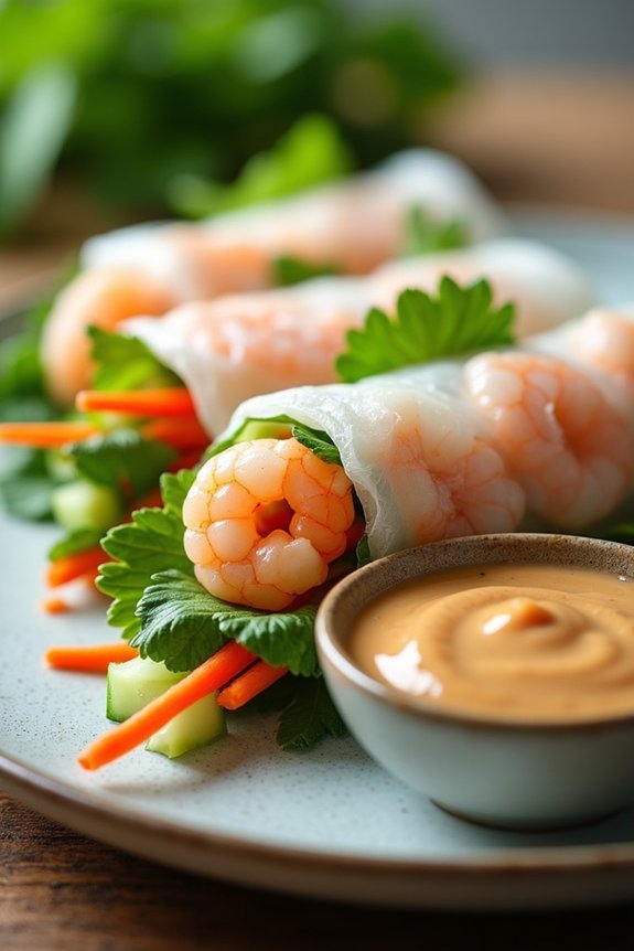 fresh shrimp spring rolls