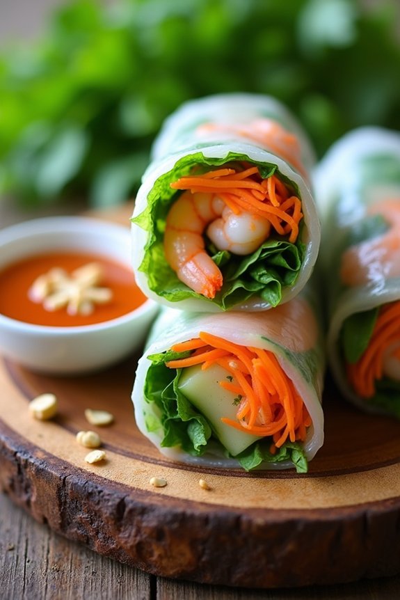 fresh shrimp spring rolls