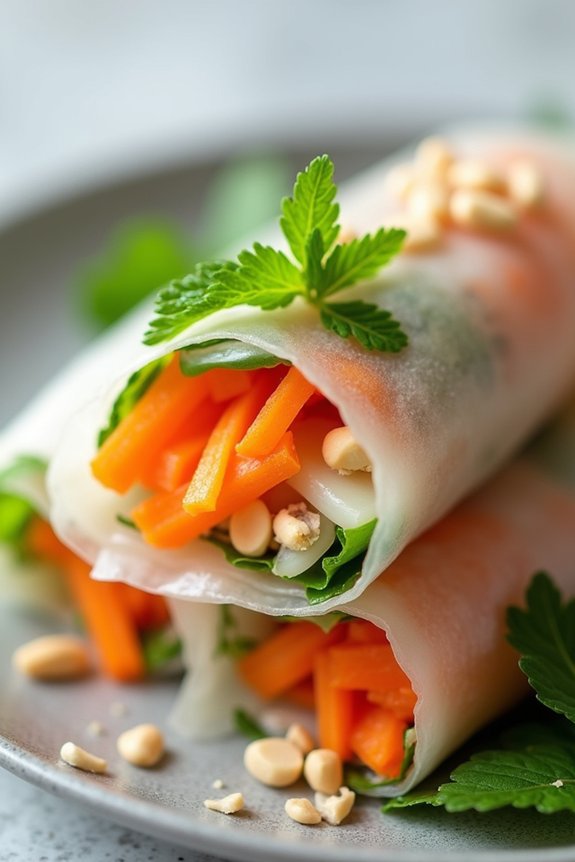 fresh vegetable spring rolls