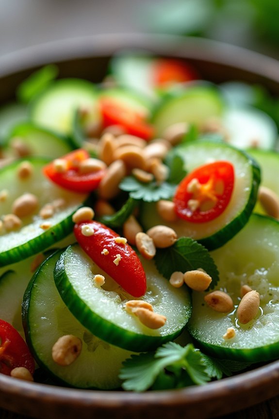 fresh vibrant cucumber salad