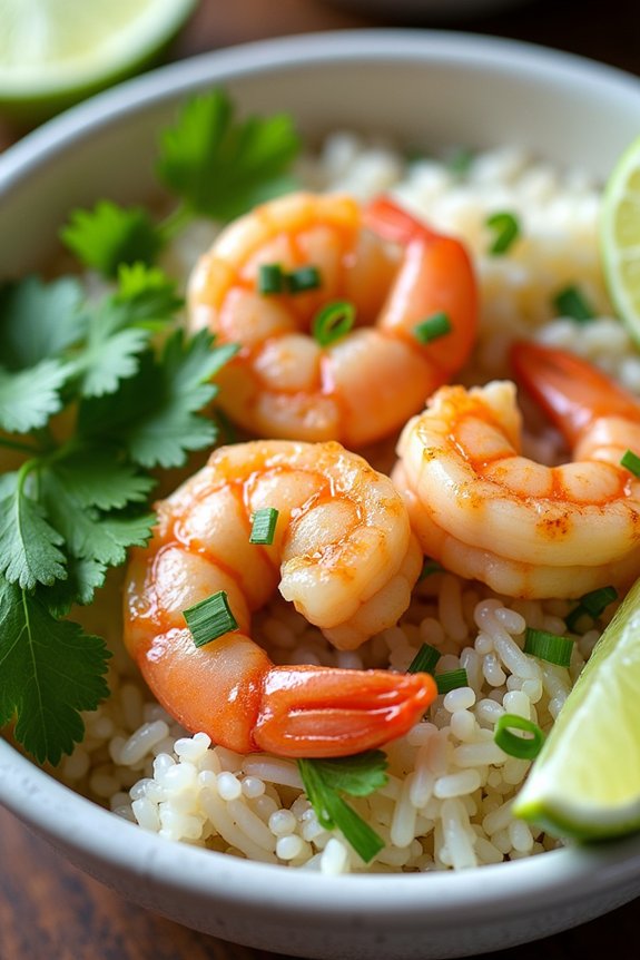 garlic lime shrimp bowl