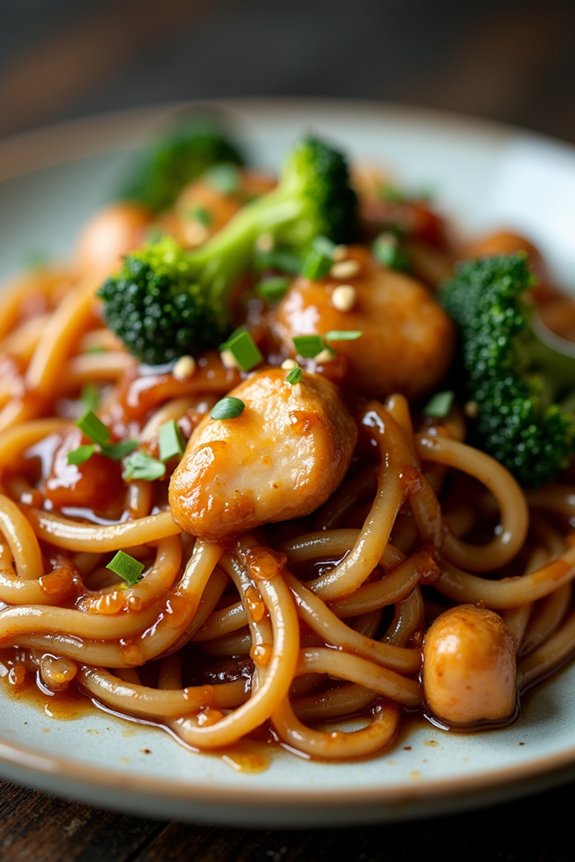 garlicky savory thai noodles