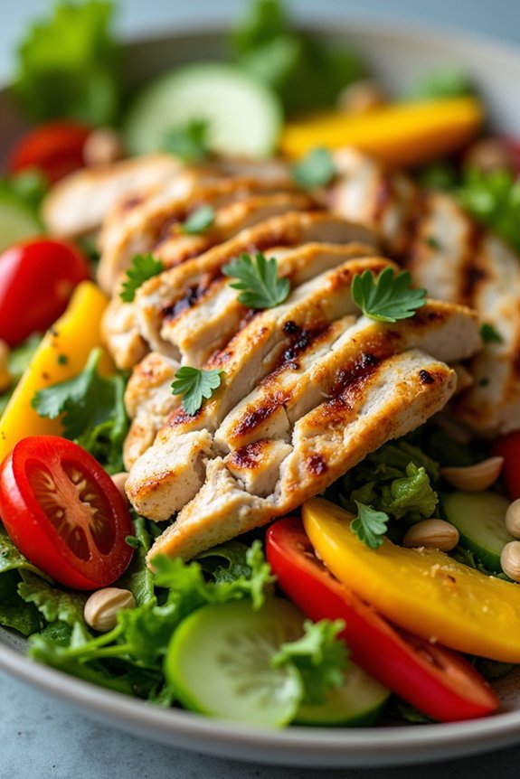 grilled chicken mango salad delight