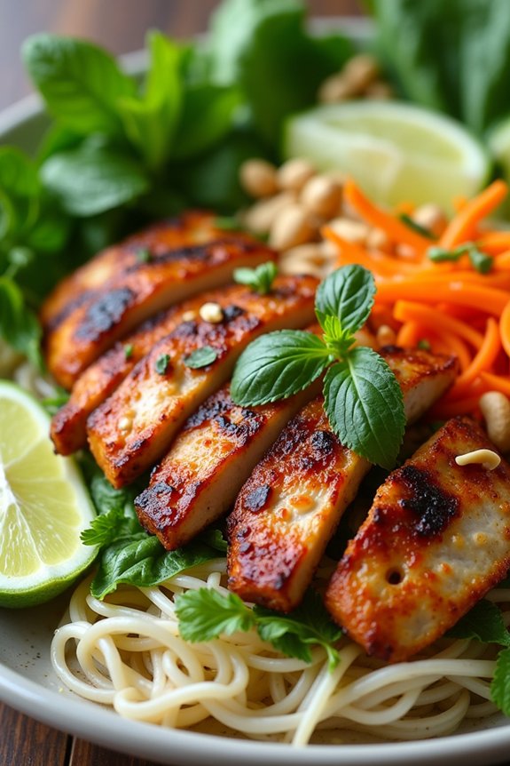 grilled chicken noodle delight