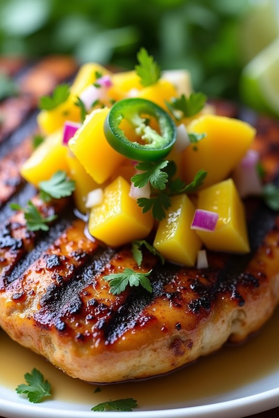 grilled chicken with mango salsa