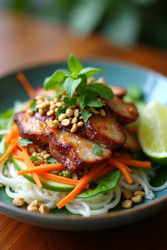 grilled pork noodle dish