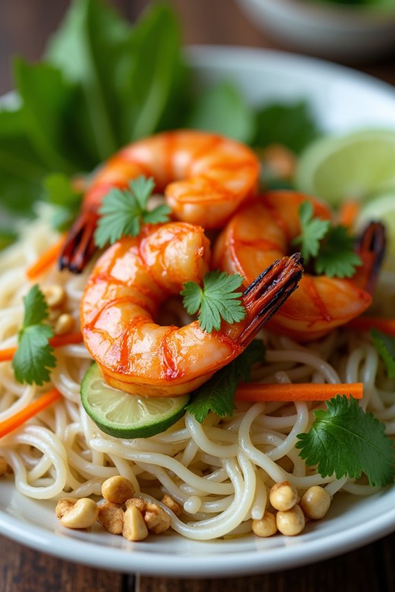grilled shrimp noodle bowl