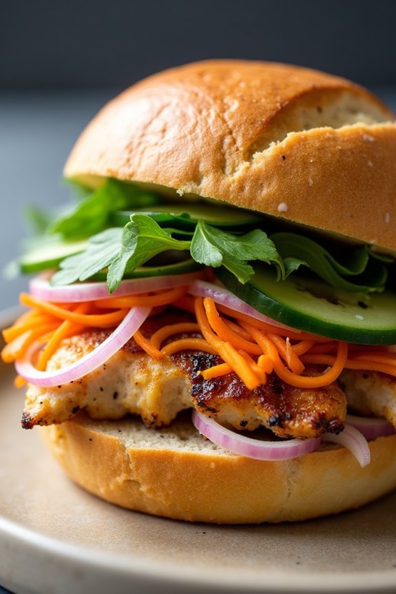 healthy grilled chicken sandwich