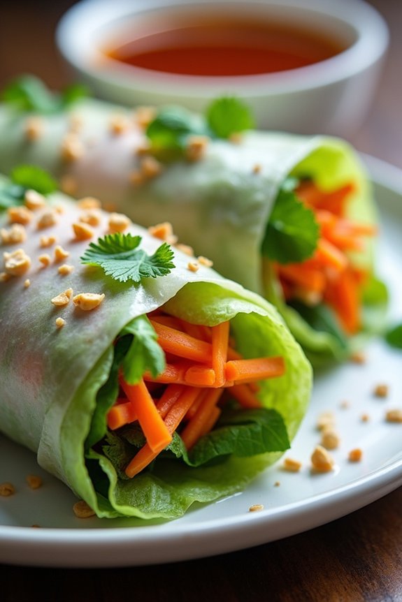 healthy thai spring rolls