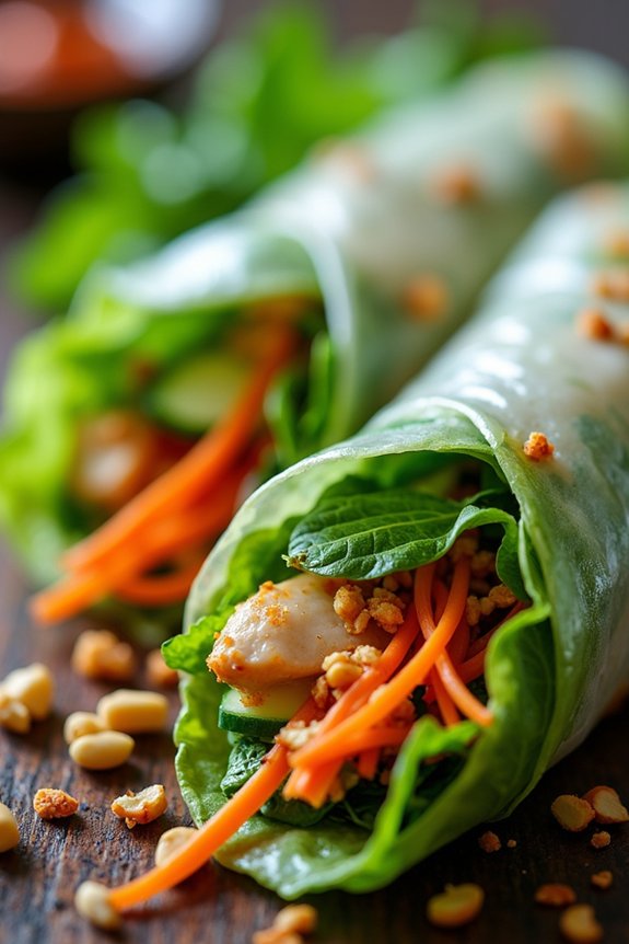 lemongrass chicken spring rolls