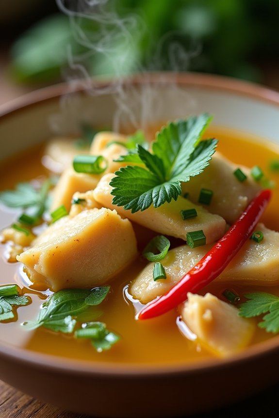 lemongrass infused chicken soup