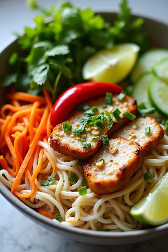 light fresh flavorful noodle bowl