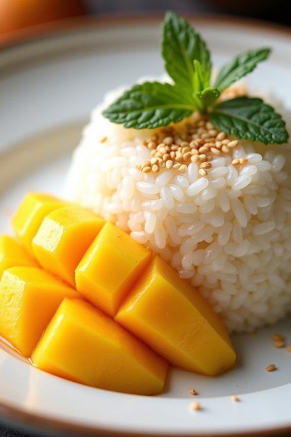 light thai mango sticky rice