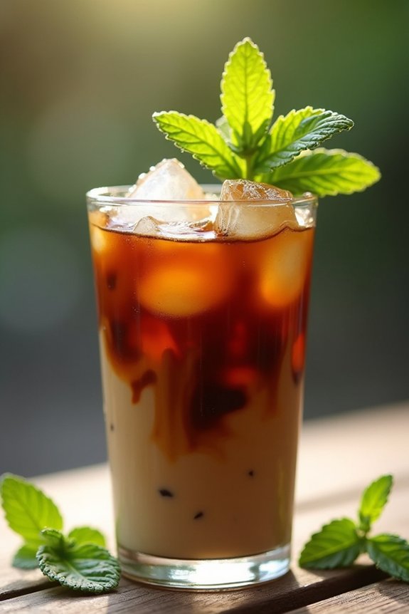 minty vietnamese iced coffee
