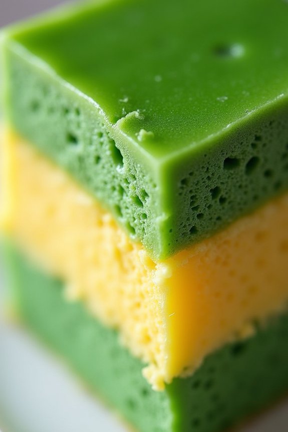 pandan mung bean layer cake