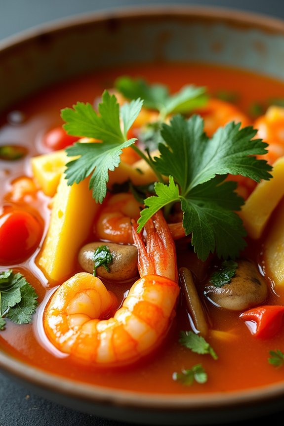 pineapple prawn tom yum