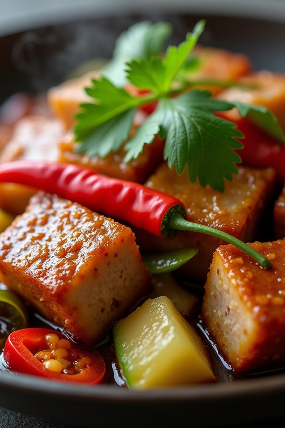 pork belly with green papaya