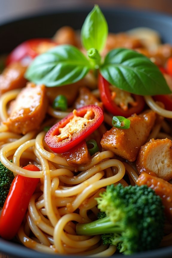 quick spicy savory noodles