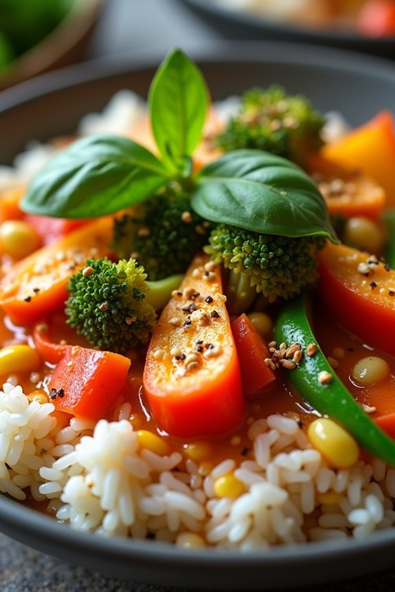 quick vegetable thai curry