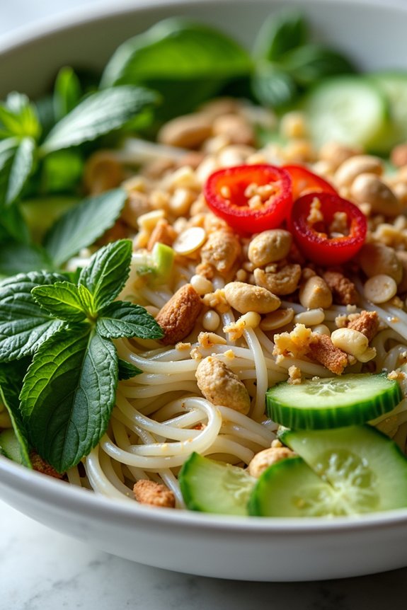 refreshing herb vermicelli bowl