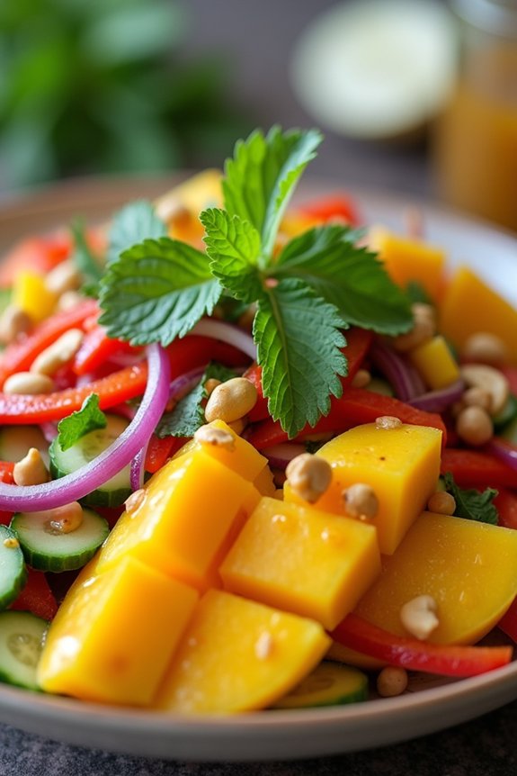 refreshing tropical mango salad