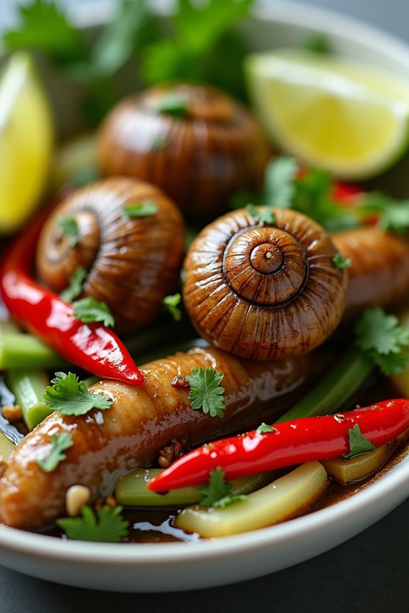 saut ed snails with lemongrass