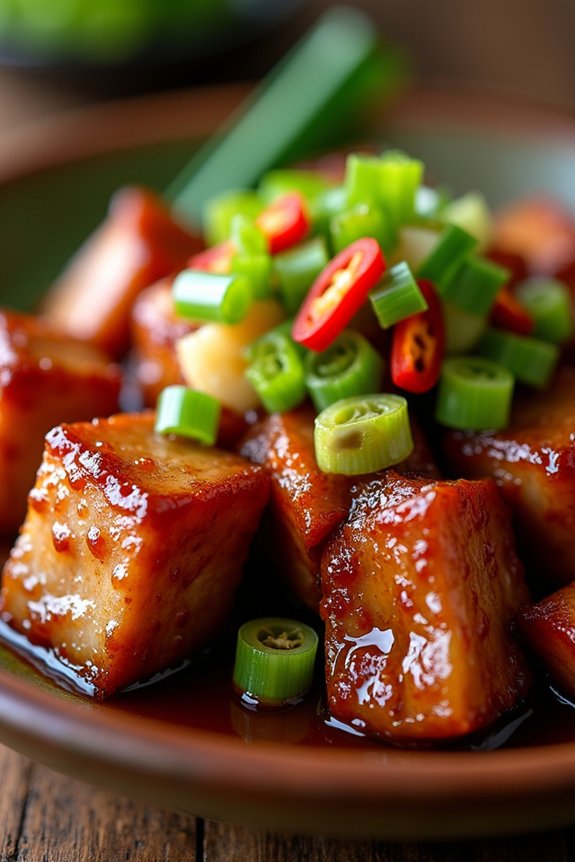 savory braised pork belly