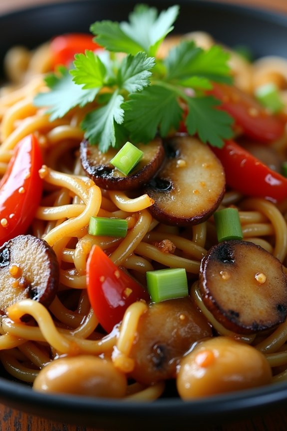 savory chicken mushroom stir fry