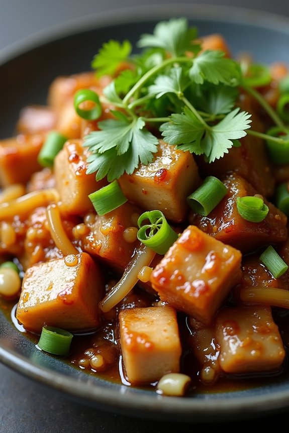 savory ginger infused saut ed pork