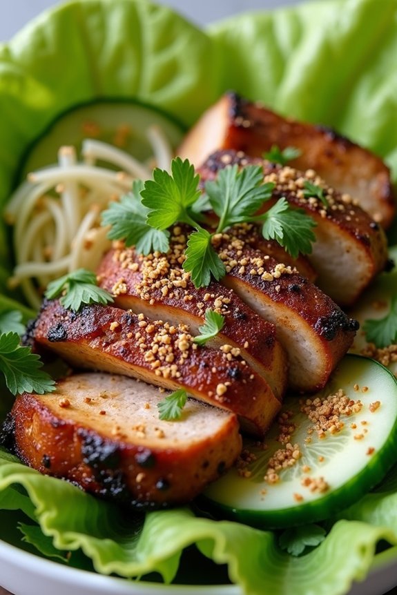 savory grilled pork salad