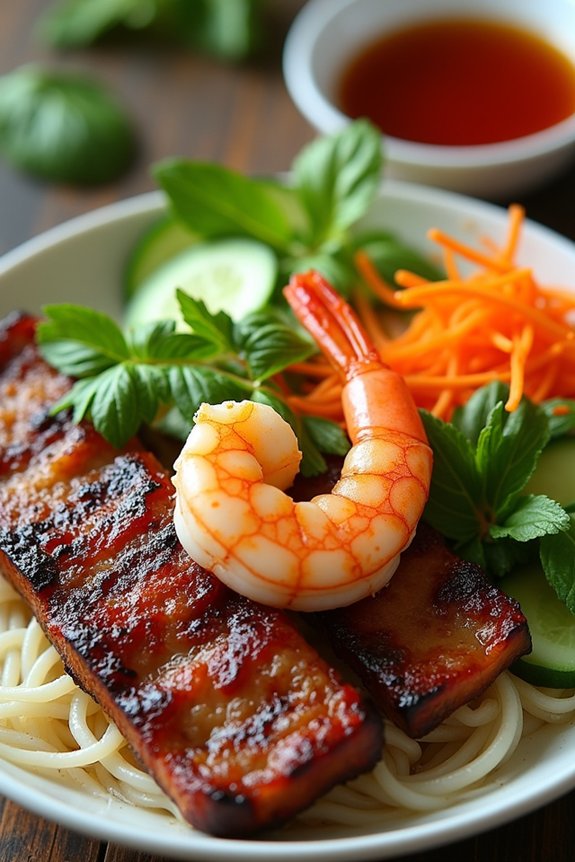 savory grilled shrimp pork