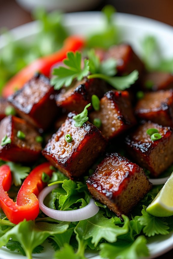 savory marinated beef dish