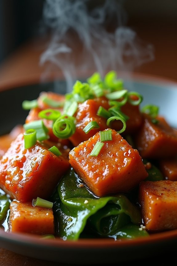 savory sweet caramelized pork dish