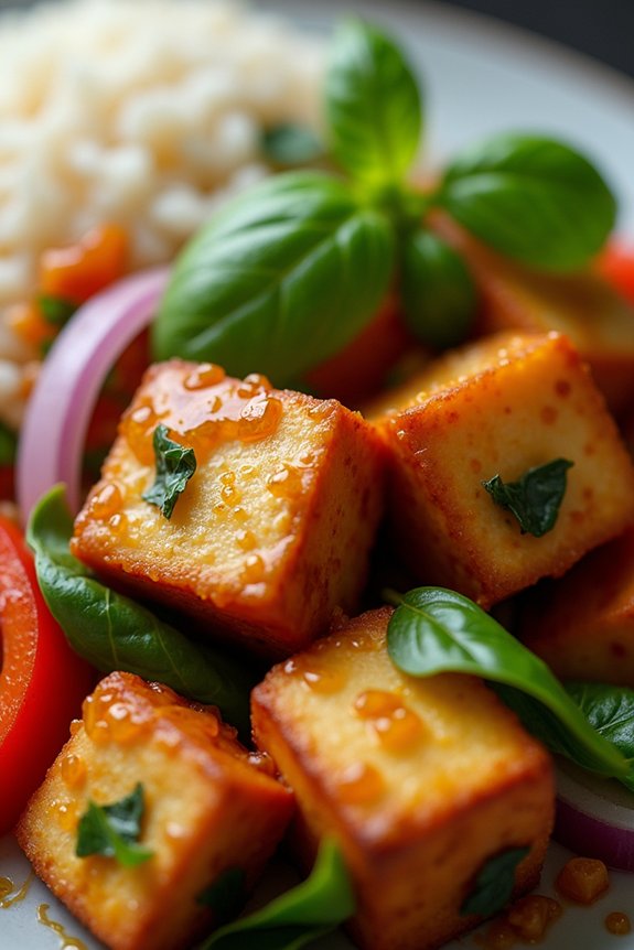 savory thai basil tofu
