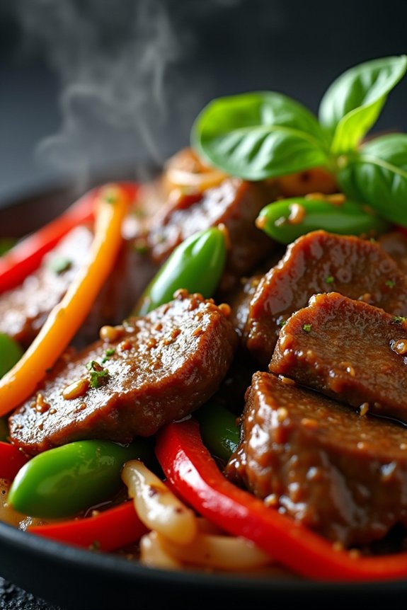 savory thai beef stir fry