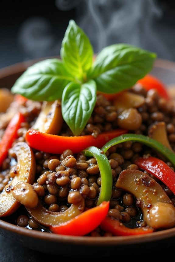 savory thai beef stir fry