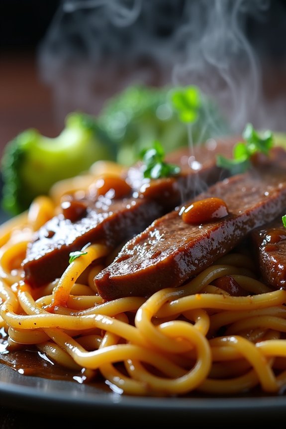 savory thai beef stir fry