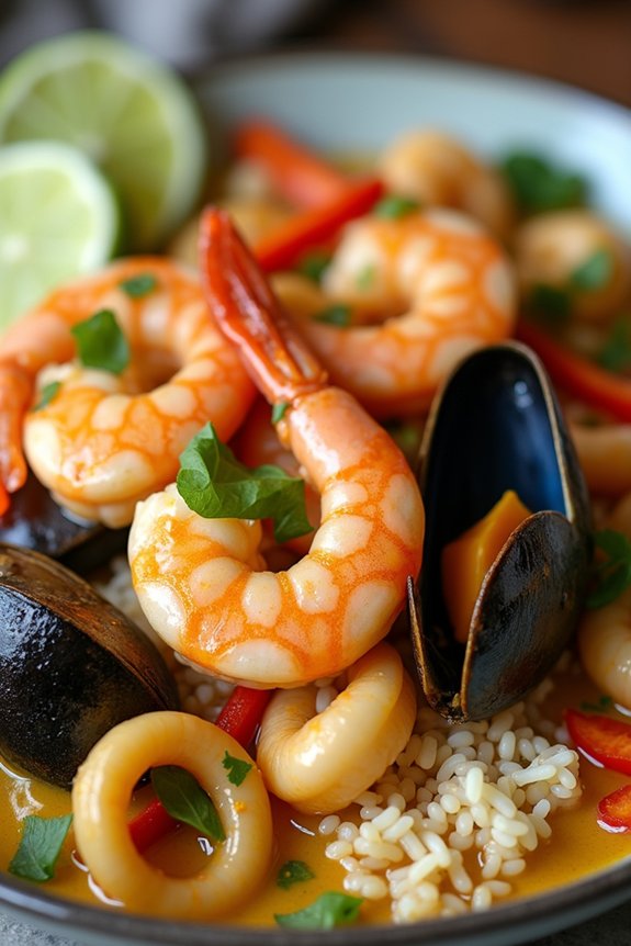 seafood thai green curry delight