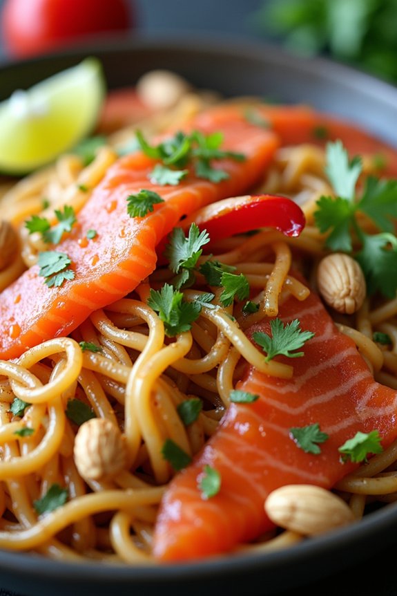 smoked salmon pad thai recipe