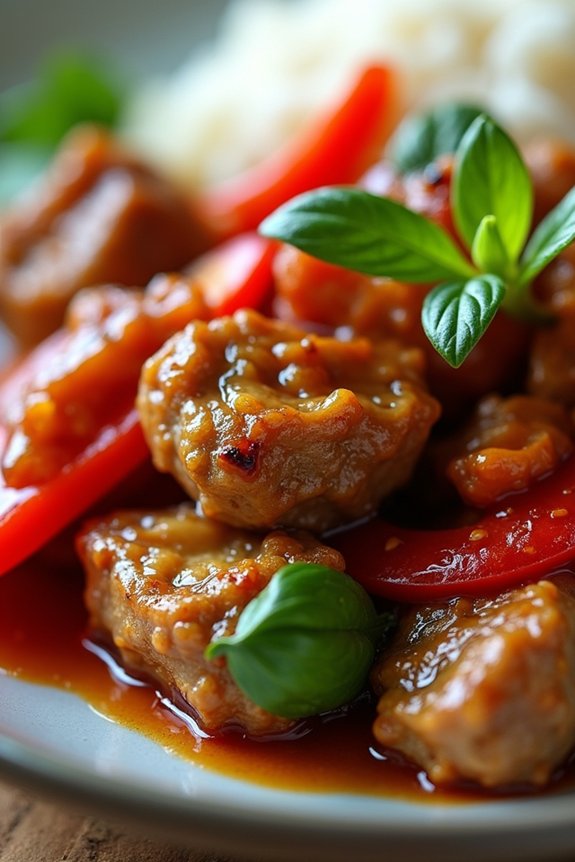 spicy aromatic pork stir fry