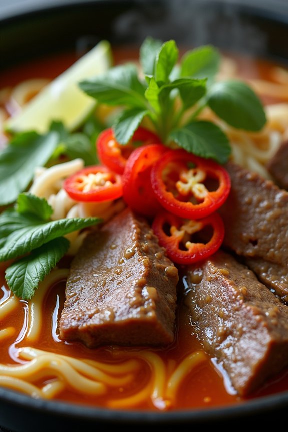 spicy beef noodle soup