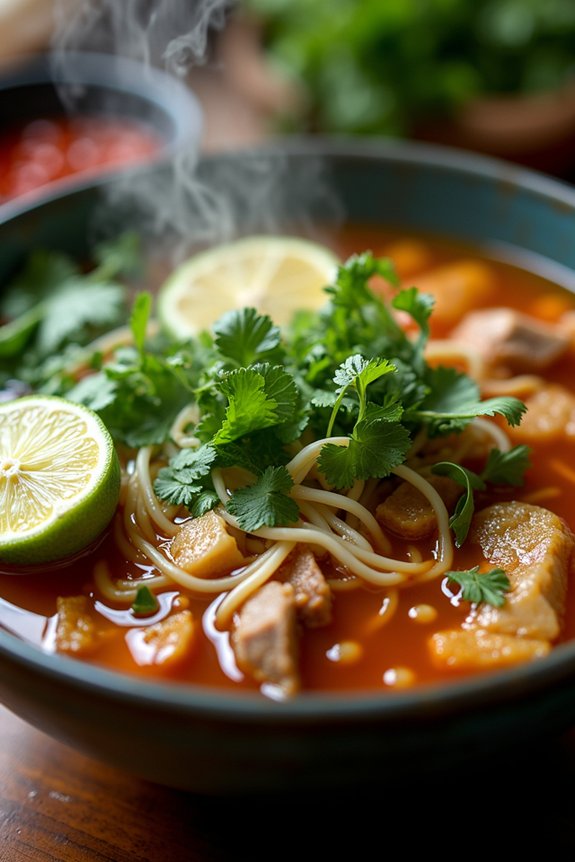 spicy lemongrass noodle soup