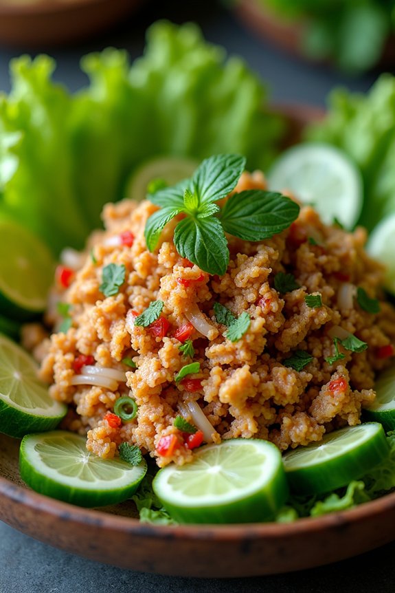 spicy minced chicken salad