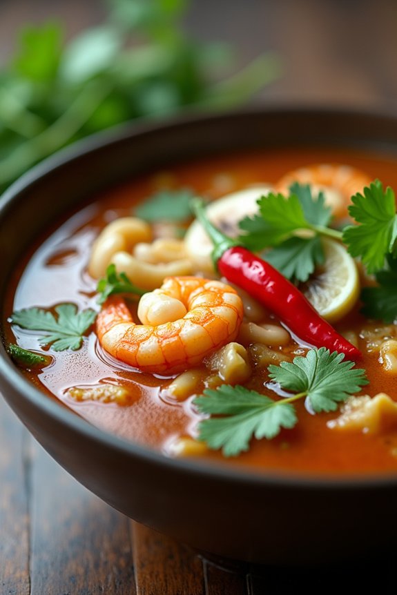spicy sour savory soup