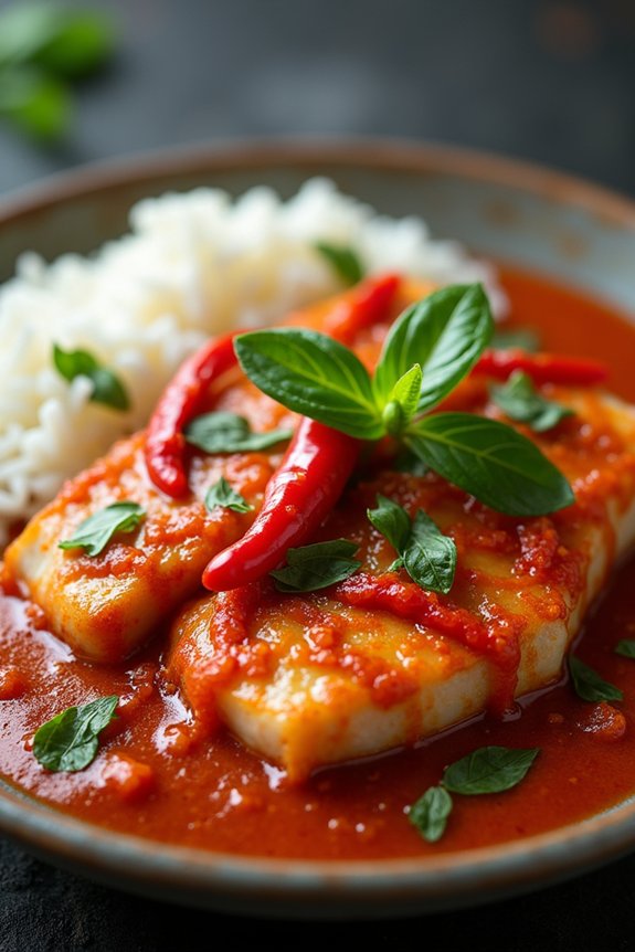 spicy thai fish dish