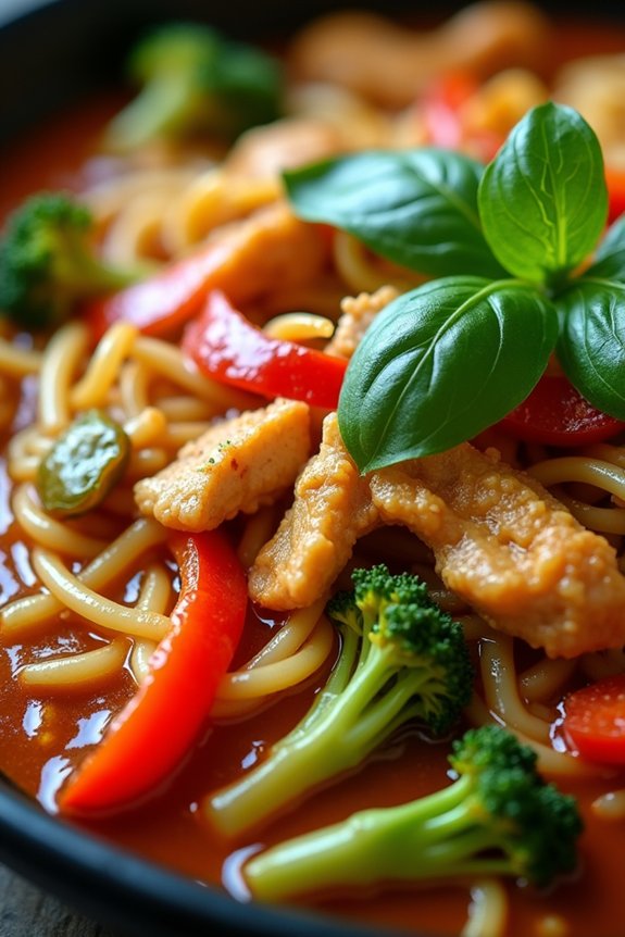 spicy thai noodle dish