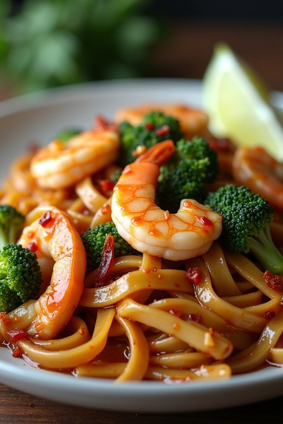 spicy thai noodle dish