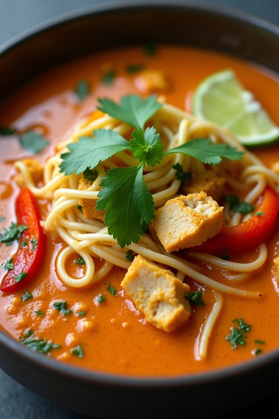 spicy thai noodle soup